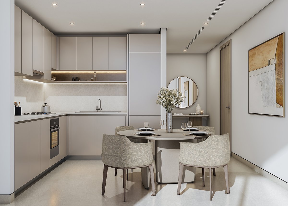 I_Kitchen_1 Bed Type Lux Skyvue Solair by Sobha – Dubai | Presented by Global Estates®