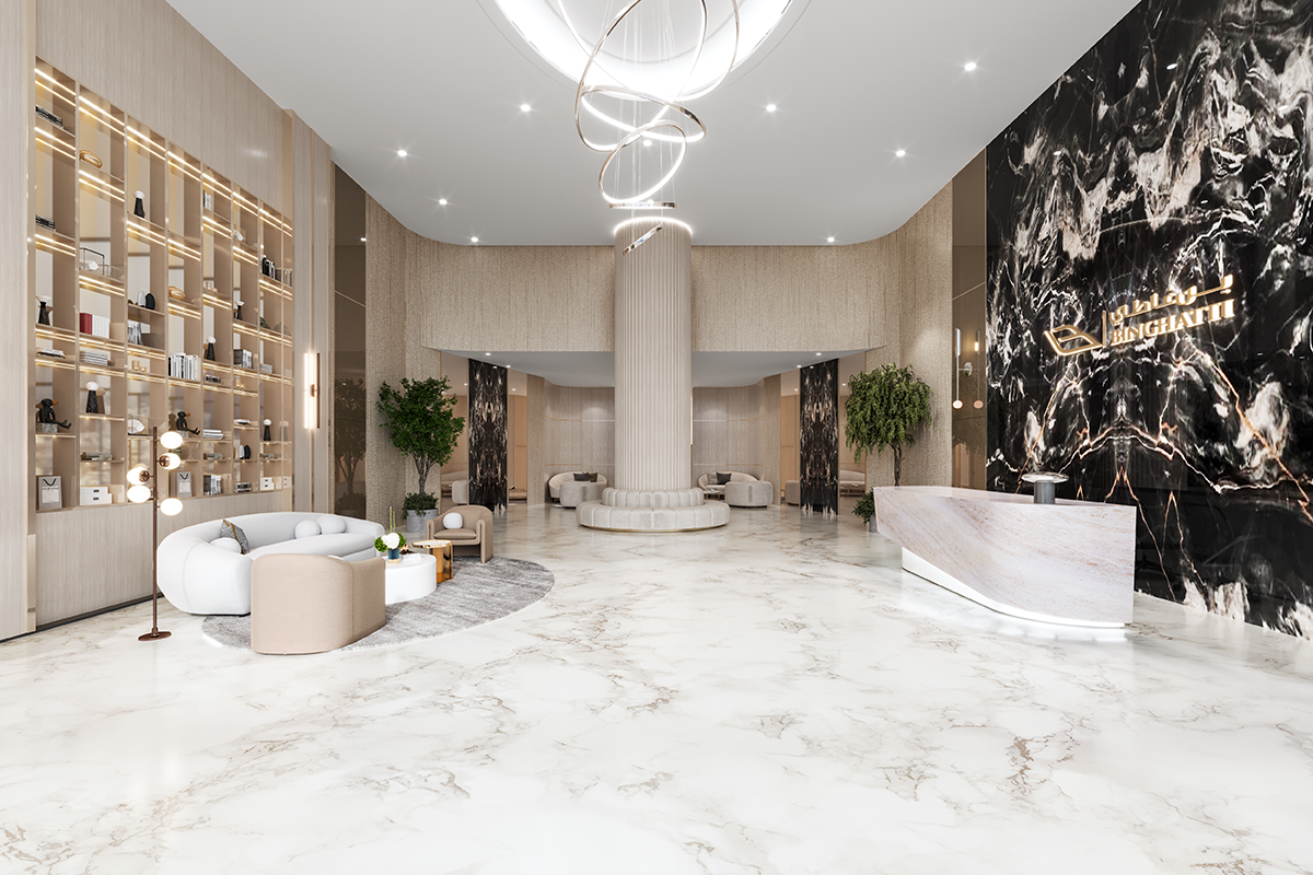 Lobby C1 Royale by Binghatti – Dubai | Presented by Global Estates®