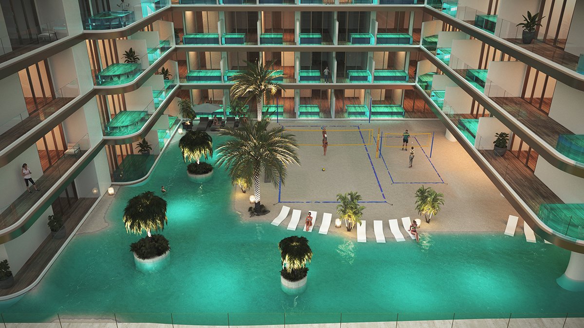 Peace Lagoon – First Floor Lagoons Volly Ball Area Peace Lagoons by Peace Homes – Dubai | Presented by Global Estates®