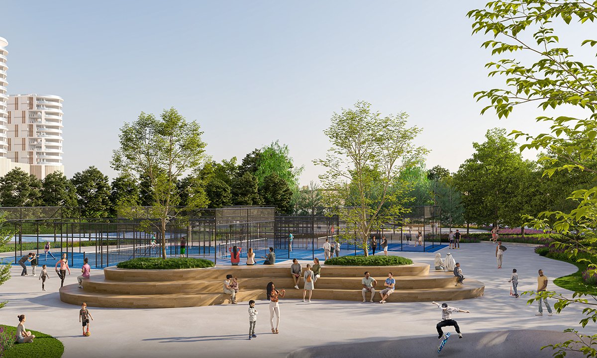 SPORTS PARK_PADDLE TENNIS COURTS Elwood by Sobha – Dubai | Presented by Global Estates®