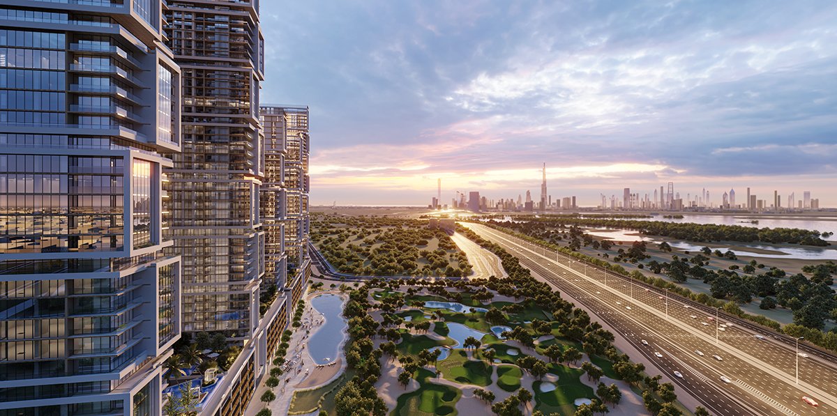 Side Shot – Dusk One by Sobha – Dubai | Presented by Global Estates®