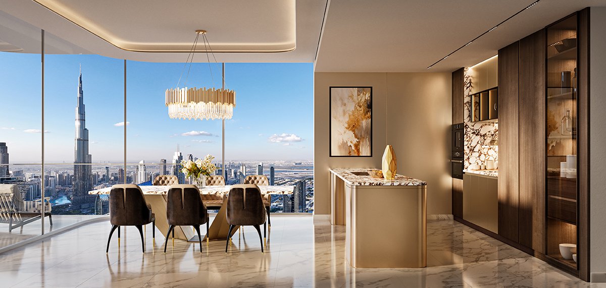 TTD_3BR_Unit_Kitchen Trump International Hotel & Tower – Dubai