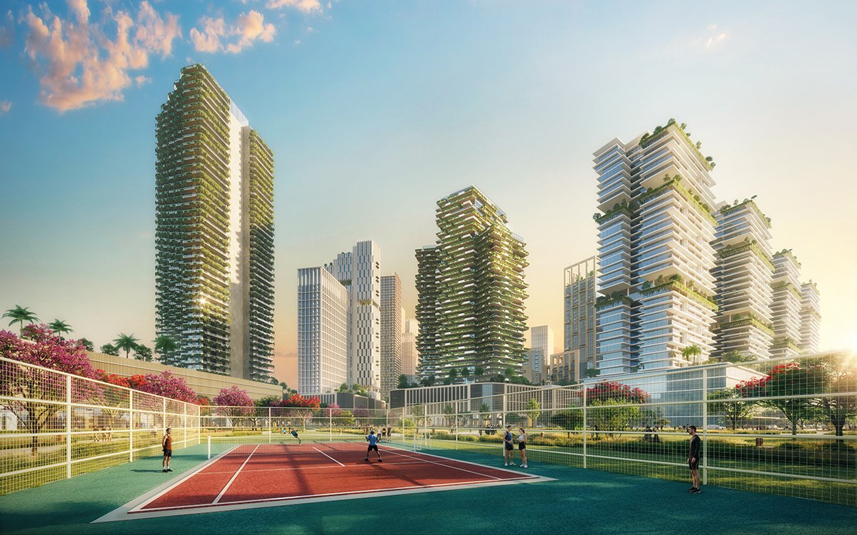 Tennis court Milan by Azizi – Dubai | Presented by Global Estates®